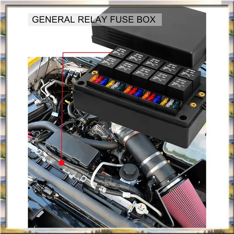 DHDL Fuse And Relay Box Block Truck 12V Fuse Relay Box Pre-Wires 5Pin 40A ATC/ATO 15 Fuses
DHDL Fuse And Relay Box Block Truck 12V Fuse Relay Box Pre-Wires 5Pin 40A ATC/ATO 15 Fuses