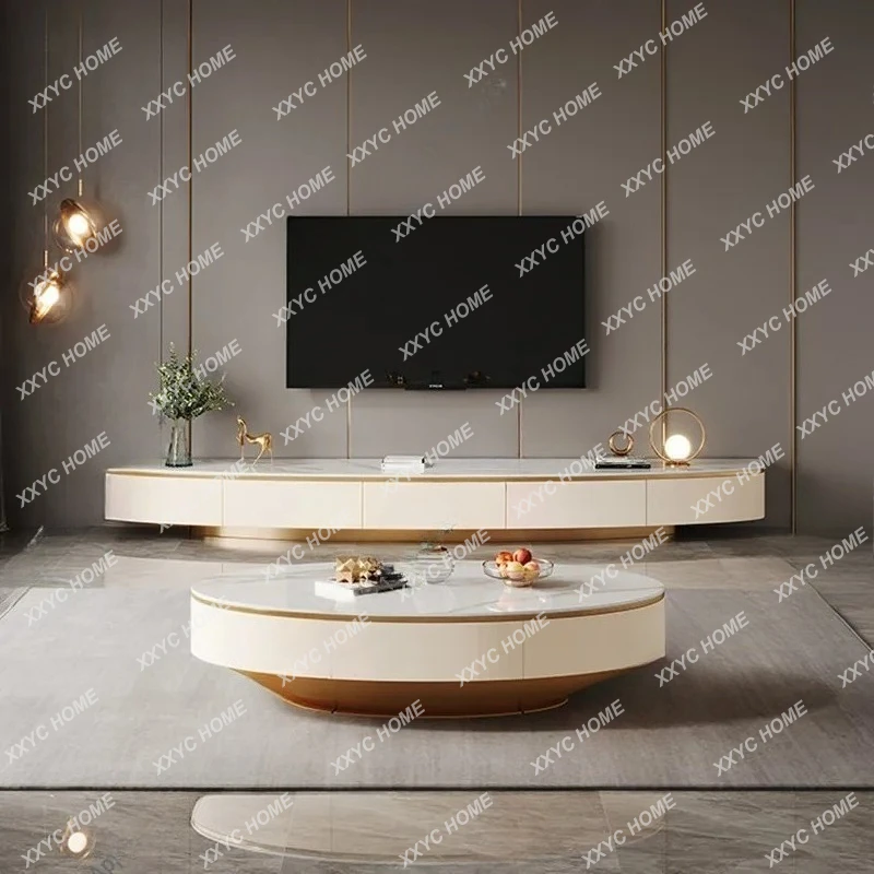 LTV cabinet coffee table combination simple size guest rock slab coffee table advanced sense
LTV cabinet coffee table combination simple size guest rock slab coffee table advanced sense