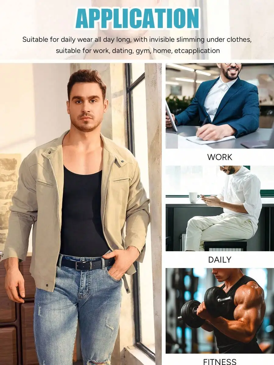 Mens Seamless Compression Shaper Tank Top With Built-In Shorts For All-Day Slimming Wear
Mens Seamless Compression Shaper Tank Top With Built-In Shorts For All-Day Slimming Wear