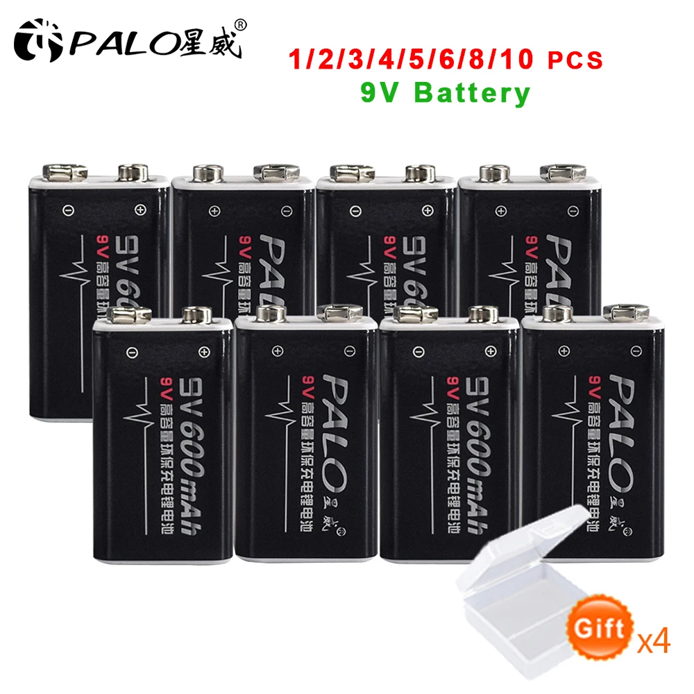 9V Rechargeable Battery Lithium Li-ion 9 Volt 6F22 9V Crown Battery for Multimeter KTV Microphone Metal Detector Guita
9V Rechargeable Battery Lithium Li-ion 9 Volt 6F22 9V Crown Battery for Multimeter KTV Microphone Metal Detector Guita