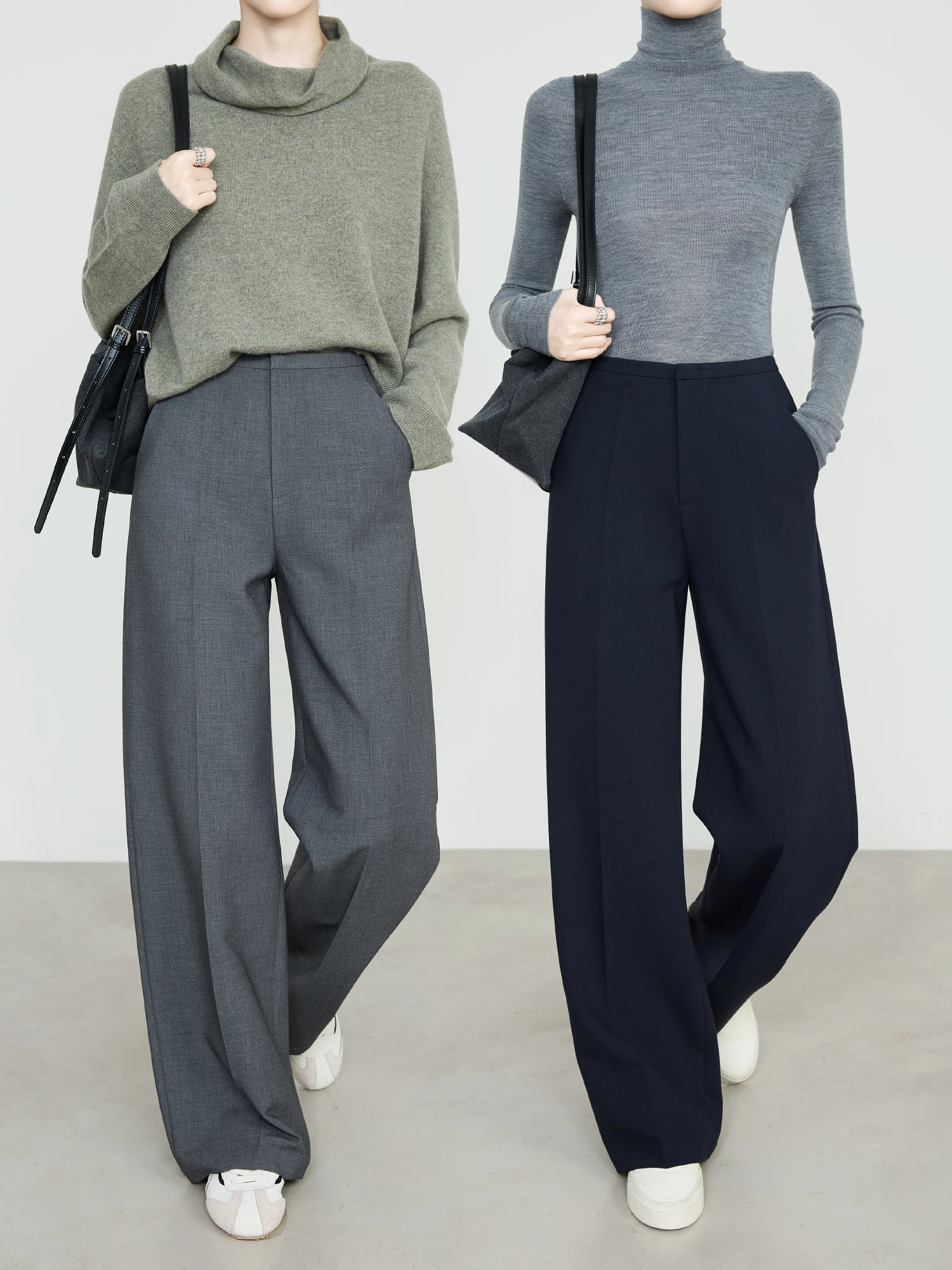 ay Tailored Pants Women's mat Slim Wide Leg Wool Straight Leg Pants High Waist Commute Sle Spring Season
ay Tailored Pants Women's mat Slim Wide Leg Wool Straight Leg Pants High Waist Commute Sle Spring Season