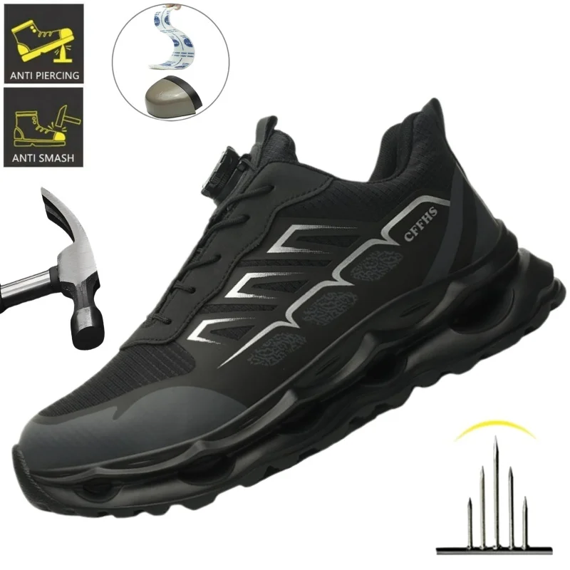 Rotary Buckle Work Sneakers Protective Shoes Lightweight Safety Shoes Puncture-Proof Anti-smash Steel Toe Shoes Work Boots Men
Rotary Buckle Work Sneakers Protective Shoes Lightweight Safety Shoes Puncture-Proof Anti-smash Steel Toe Shoes Work Boots Men
