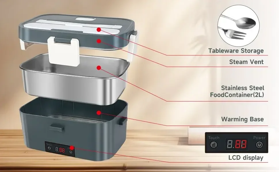 Durable Intelligent Temperature Regulation Car Heating Lunch Box Car Home Dual Heating Lunch Box Thermal Insulation Multi-functi
Durable Intelligent Temperature Regulation Car Heating Lunch Box Car Home Dual Heating Lunch Box Thermal Insulation Multi-functi