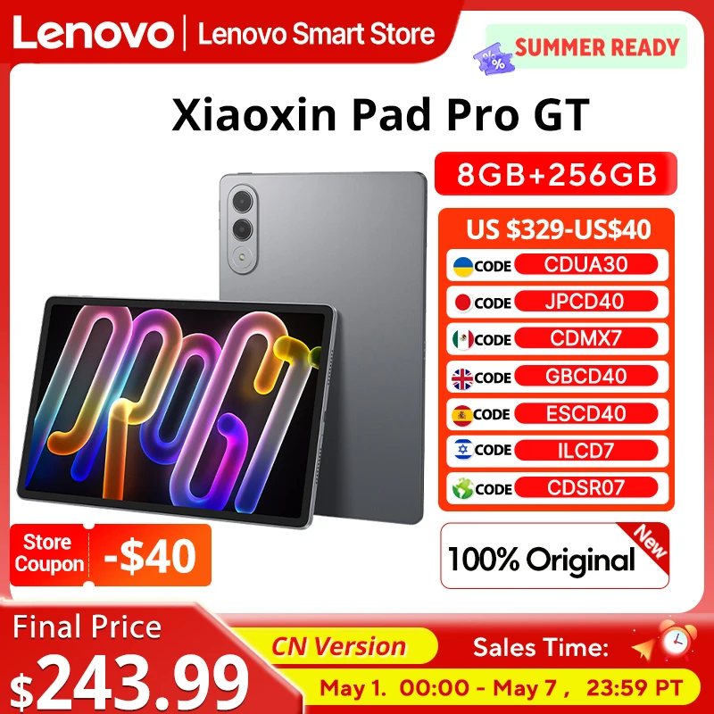 Новый оригинальный планшет Lenovo Xiaoxin Pad Pro GT 11,1 дюйма 3,2 К ЖК-дисплей 144 Гц, версия CN Snapdragon 8 Gen 3 Android 8860 мАч Pad PC
Новый оригинальный планшет Lenovo Xiaoxin Pad Pro GT 11,1 дюйма 3,2 К ЖК-дисплей 144 Гц, версия CN Snapdragon 8 Gen 3 Android 8860 мАч Pad PC