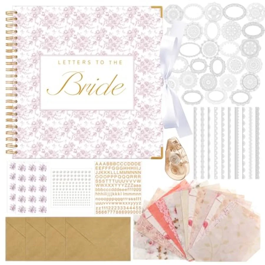 Wedding Guest Book Letters to The Bride Scrapbook Wedding Memory Book Bridal DIY Blank Paper Scrapbook Photo Album Guest Sign w
Wedding Guest Book Letters to The Bride Scrapbook Wedding Memory Book Bridal DIY Blank Paper Scrapbook Photo Album Guest Sign w
