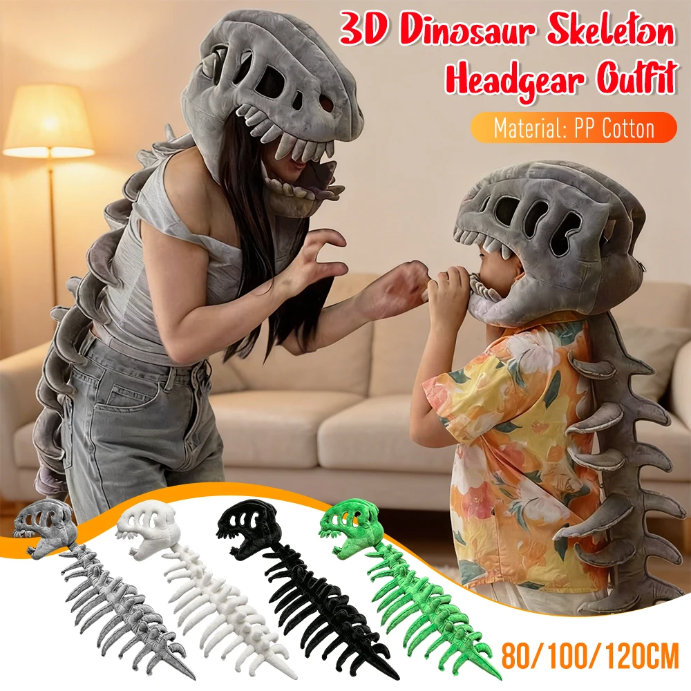 Dinosaur Skeleton Headgear Plush Toy Hat With Skeleton Frame Skeleton Doll Funny Prank for Kids Birthday Gift For Girlfriend
Dinosaur Skeleton Headgear Plush Toy Hat With Skeleton Frame Skeleton Doll Funny Prank for Kids Birthday Gift For Girlfriend