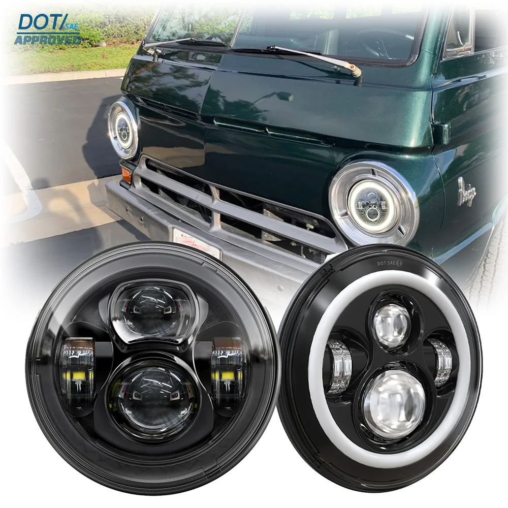 DOT 7 Inch Round LED Headlamp For Dodge A/B 100-350 A108 Van Ramcharger Dart Pickup Truck 1967-1987 H6024 W/ DRL Light Assembly
DOT 7 Inch Round LED Headlamp For Dodge A/B 100-350 A108 Van Ramcharger Dart Pickup Truck 1967-1987 H6024 W/ DRL Light Assembly