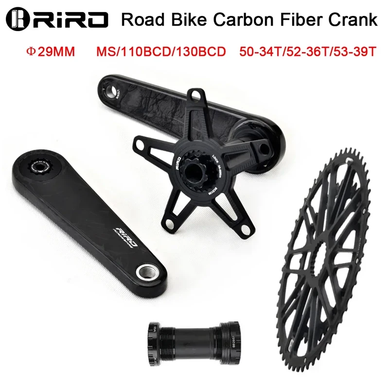 RIRO Carbon Fiber Crank 29MM Road Bike MS Direct Mount /110/130BCD 11/12 Speed Chainring Bicycle Crankset bicycle accessories
RIRO Carbon Fiber Crank 29MM Road Bike MS Direct Mount /110/130BCD 11/12 Speed Chainring Bicycle Crankset bicycle accessories
