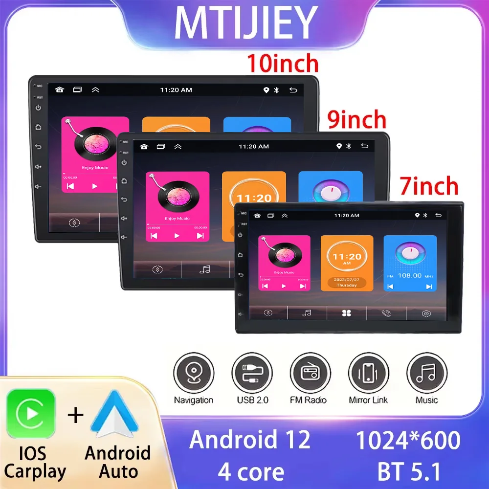 7 Inch 9 Inch 10 Inch Universal Car Radio Multimedia Player 2 Din Android Auto Carplay 32G GPS for Hyundai Toyota Nissan
7 Inch 9 Inch 10 Inch Universal Car Radio Multimedia Player 2 Din Android Auto Carplay 32G GPS for Hyundai Toyota Nissan