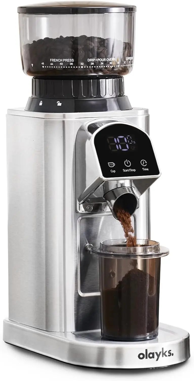 olayks Conical Burr Coffee Grinder Electric Coffee Bean Grinder with 48 Precise Settings Anti Static Coffee Grinders for Home
olayks Conical Burr Coffee Grinder Electric Coffee Bean Grinder with 48 Precise Settings Anti Static Coffee Grinders for Home