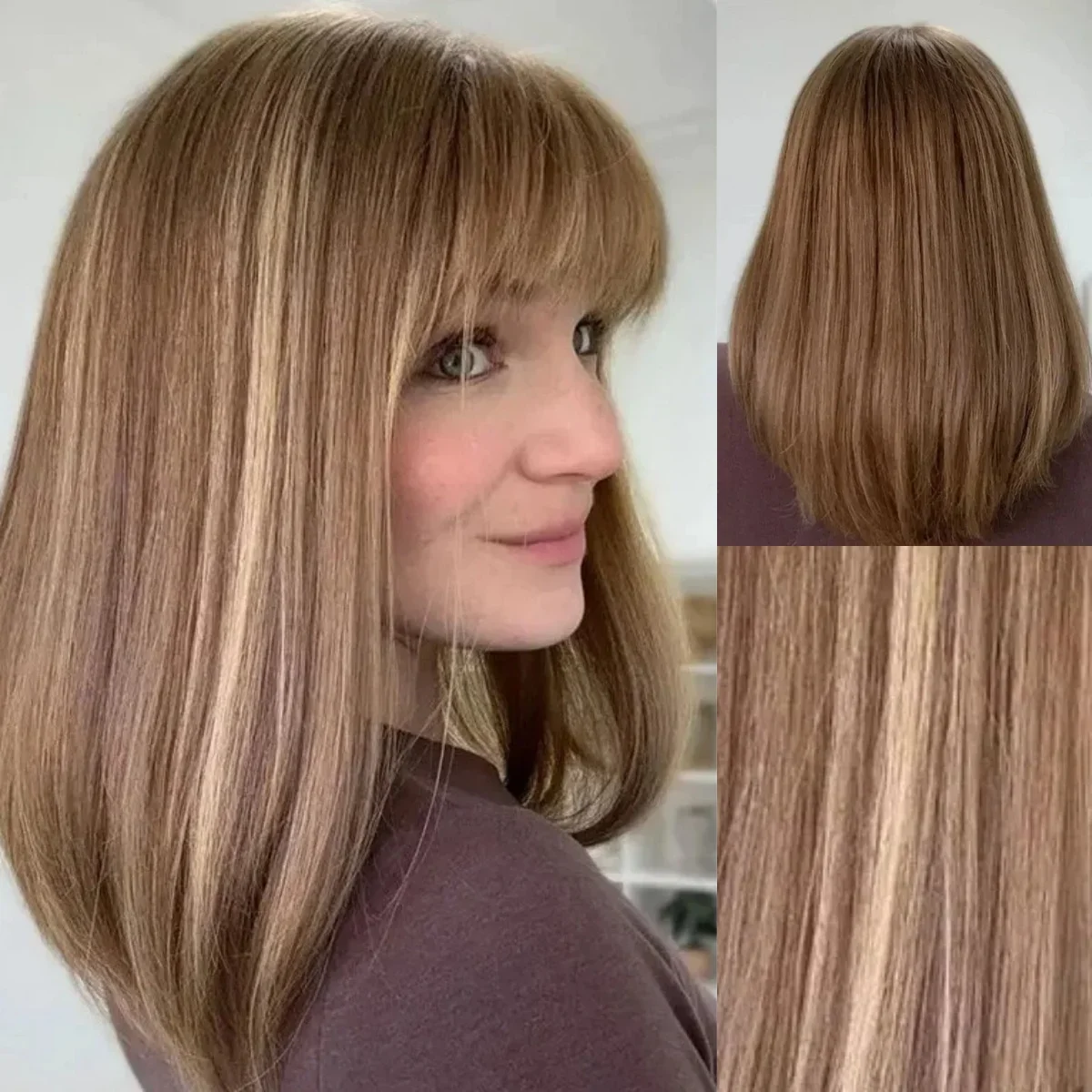 100% Human Hair Wig 150 Density Highlight Brown straight 14inch 5*5 Lace Front Hair with Baby Hair Pre-Plucked Soft Hair Wig
100% Human Hair Wig 150 Density Highlight Brown straight 14inch 5*5 Lace Front Hair with Baby Hair Pre-Plucked Soft Hair Wig