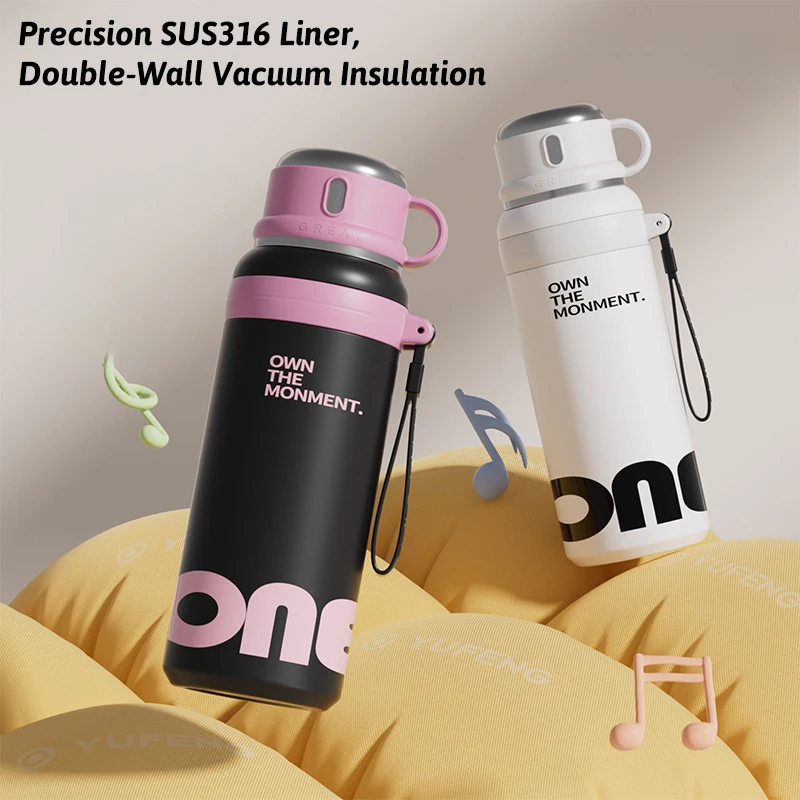 SUS316 Stainless Steel Thermos Double Wall Insulated Leakproof Tumbler Thermal Water Bottle Portable Durable For Travel Sports
SUS316 Stainless Steel Thermos Double Wall Insulated Leakproof Tumbler Thermal Water Bottle Portable Durable For Travel Sports