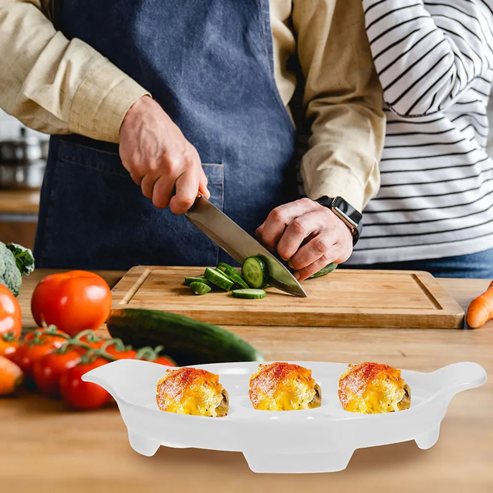 2Pcs Escargot Baking Dish Ceramic Snail Plate Grooved Non Slip Base Smooth Handle Oven Safe for Restaurant Home Kitchen
2Pcs Escargot Baking Dish Ceramic Snail Plate Grooved Non Slip Base Smooth Handle Oven Safe for Restaurant Home Kitchen