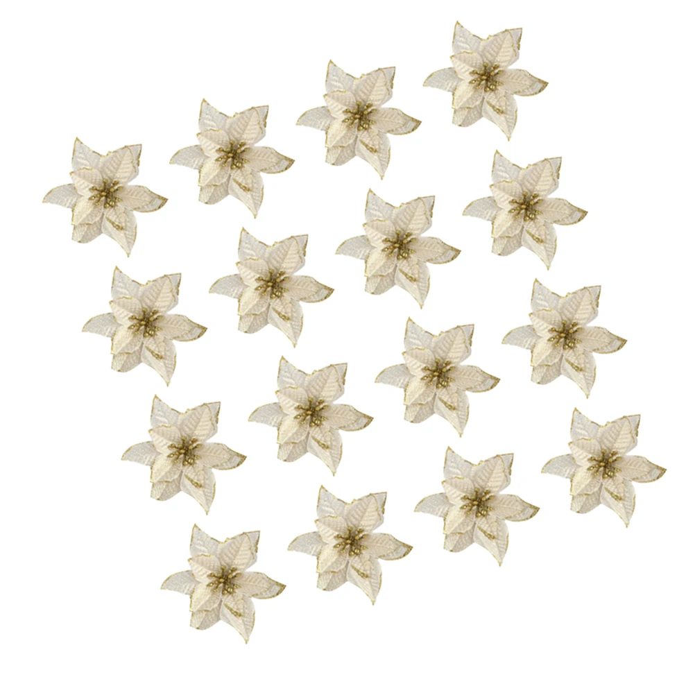 16 PCS Christmas Flower Pendant Artificial Flowers Decorations Gold Ornaments for Tree
16 PCS Christmas Flower Pendant Artificial Flowers Decorations Gold Ornaments for Tree
