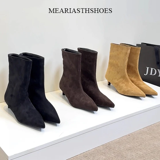 2026 Autumn Winter Pointed Toe suede Ankle Boots Women Designer Vintage Thin Low Heel Shoes Modern SHort Botas Zapatos De Mujer
2026 Autumn Winter Pointed Toe suede Ankle Boots Women Designer Vintage Thin Low Heel Shoes Modern SHort Botas Zapatos De Mujer
