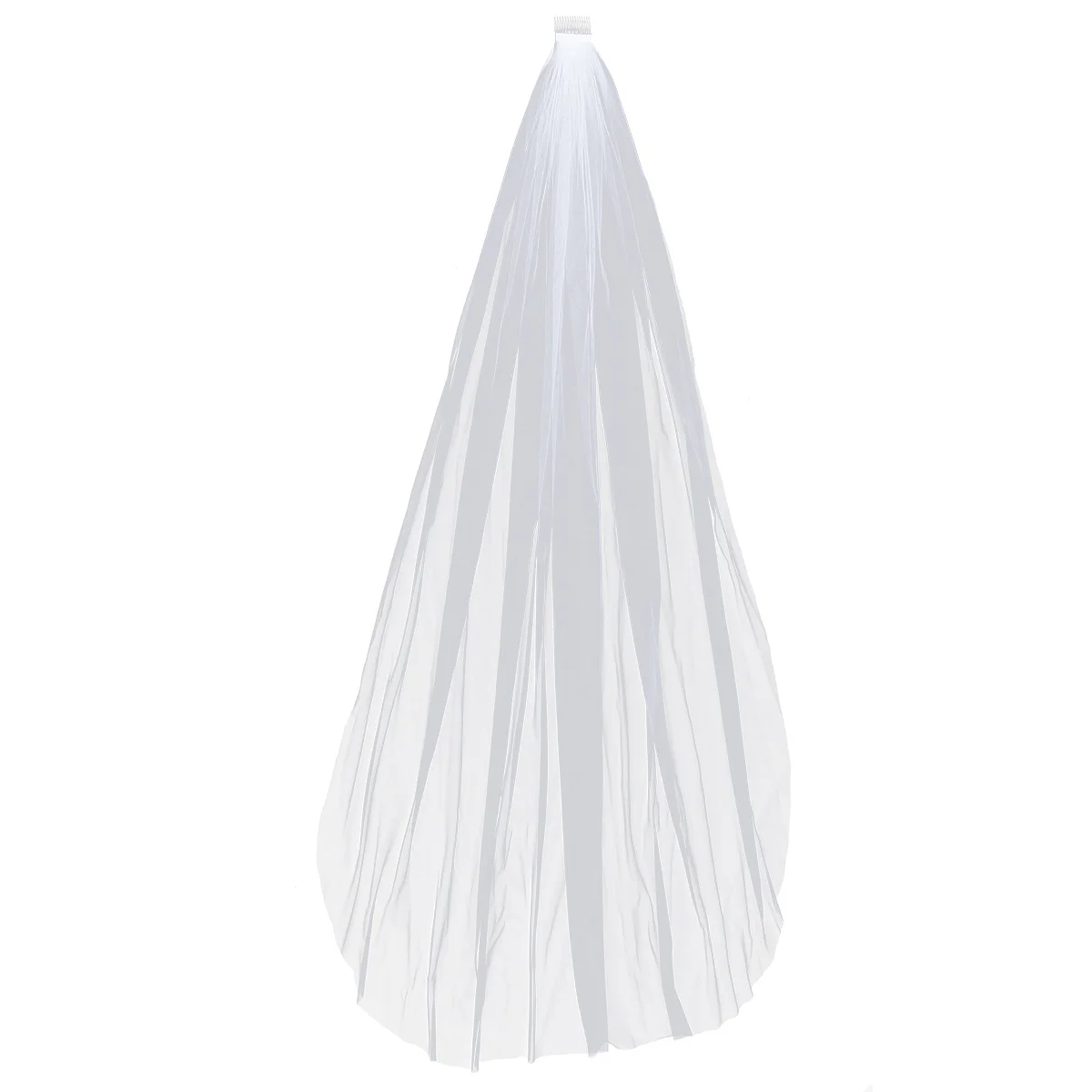 Elegant Single Layer Pure White Bridal Veils Simple Long Wedding Veil with Comb Easy Attach Flowing Veil for Bride
Elegant Single Layer Pure White Bridal Veils Simple Long Wedding Veil with Comb Easy Attach Flowing Veil for Bride