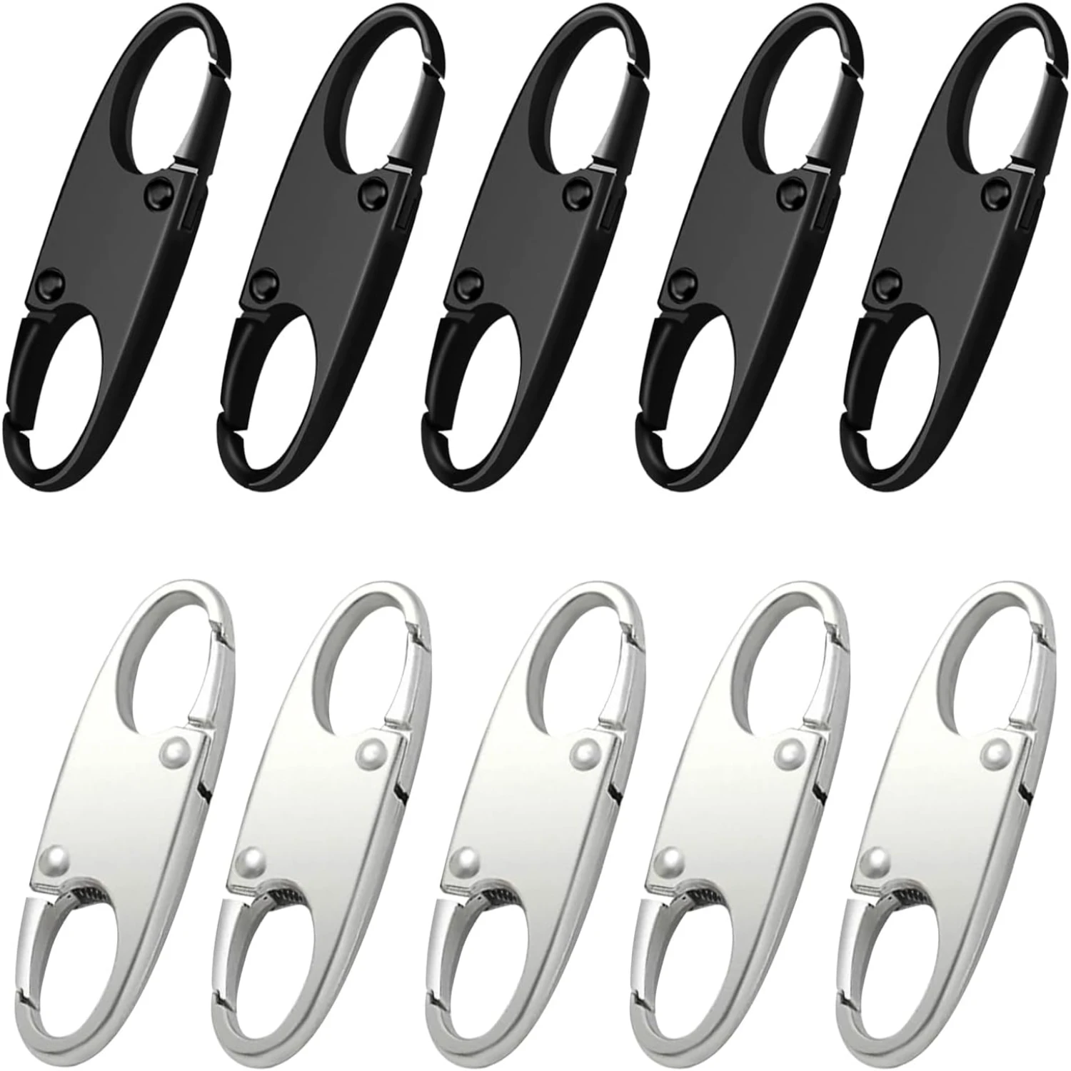 Reliable and Durable Essential Black and White Double Carabiner Clips Set of 10 - Heavy Duty Theft-Proof Protection with Secure
Reliable and Durable Essential Black and White Double Carabiner Clips Set of 10 - Heavy Duty Theft-Proof Protection with Secure