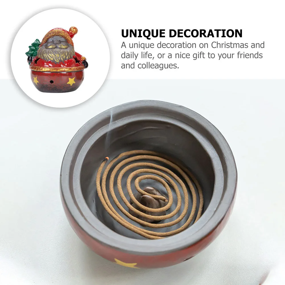 1Pcs Decorative Incense Furnace Christmas Aroma Stove with Lid Lovely Ceramic Censer for Indoor Air Purifying Aromatherapy Use
1Pcs Decorative Incense Furnace Christmas Aroma Stove with Lid Lovely Ceramic Censer for Indoor Air Purifying Aromatherapy Use
