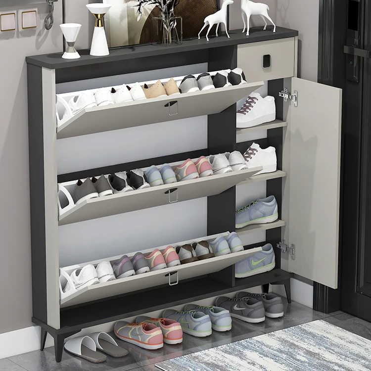 Luxury Wooden Italian Ultra-thin Shoe Cabinet Tipping Bucket Entrance Simple Storage Cabinet Zapateros Home Furniture KMSC
Luxury Wooden Italian Ultra-thin Shoe Cabinet Tipping Bucket Entrance Simple Storage Cabinet Zapateros Home Furniture KMSC
