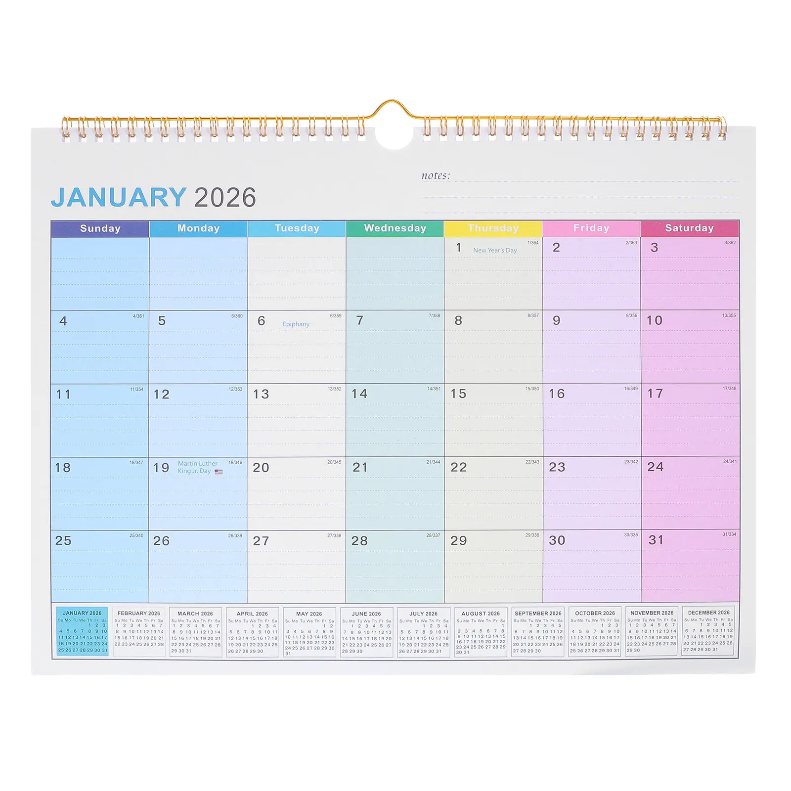 Hanging Spiral Calendar 2026-2027 18 Month European Aesthetic Wall Planner Thick Paper Vibrant Print Daily Schedule Block
Hanging Spiral Calendar 2026-2027 18 Month European Aesthetic Wall Planner Thick Paper Vibrant Print Daily Schedule Block