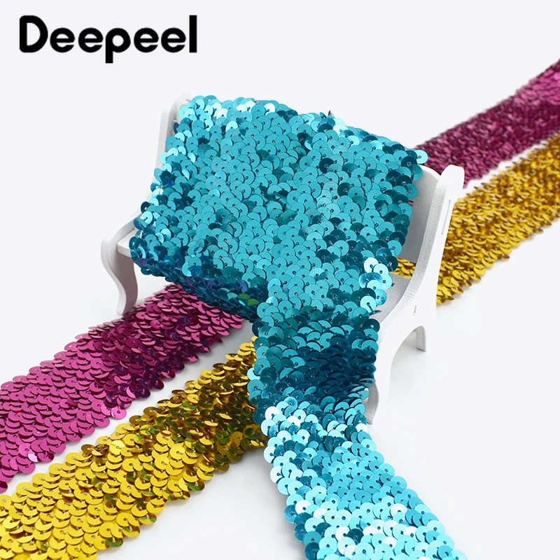 1-5M 75mm Sequins Elastic Bands Decorative Trimmings Stitching Lace Trim Latin Dress Garment Stretch Tape DIY Sewing Accessories
1-5M 75mm Sequins Elastic Bands Decorative Trimmings Stitching Lace Trim Latin Dress Garment Stretch Tape DIY Sewing Accessories