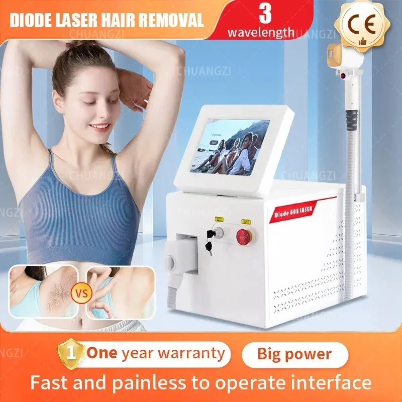 Best 3500W 808nm semiconductor laser hair removal machine with 3 wavelength cooling head and painless diode laser hair removal
Best 3500W 808nm semiconductor laser hair removal machine with 3 wavelength cooling head and painless diode laser hair removal
