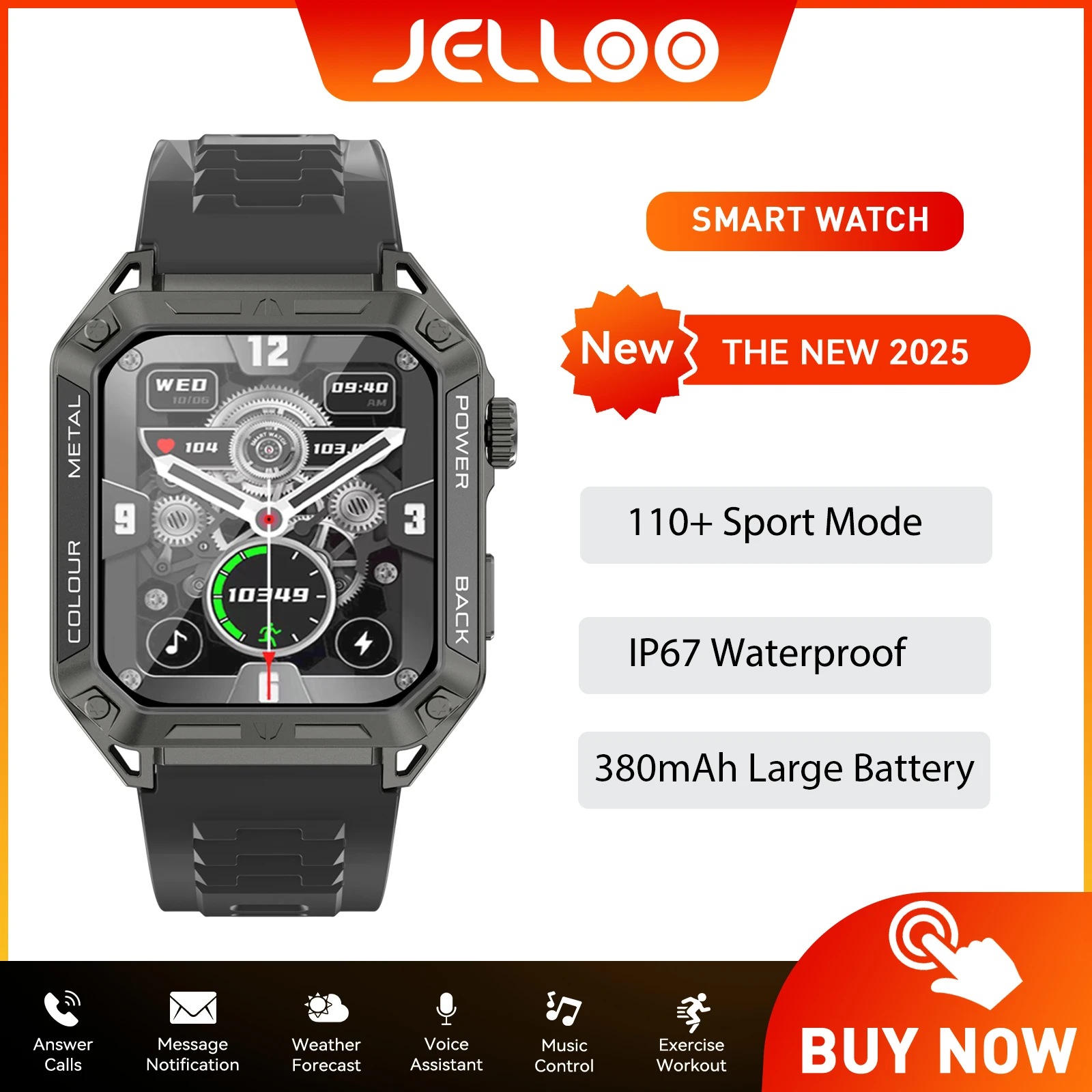 JELLOO New Smart Watches for Men 1.91" HD Touch Screen Fitness Tracker with Heart Rate SpO2 Sleep Monitor Pedometer Smartwatch
JELLOO New Smart Watches for Men 1.91" HD Touch Screen Fitness Tracker with Heart Rate SpO2 Sleep Monitor Pedometer Smartwatch