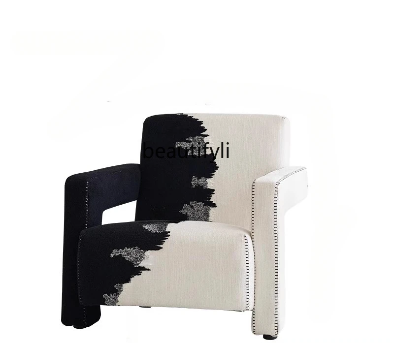 Modern simple single sofa chair living room leisure chair 7 seven character designer armchair
Modern simple single sofa chair living room leisure chair 7 seven character designer armchair