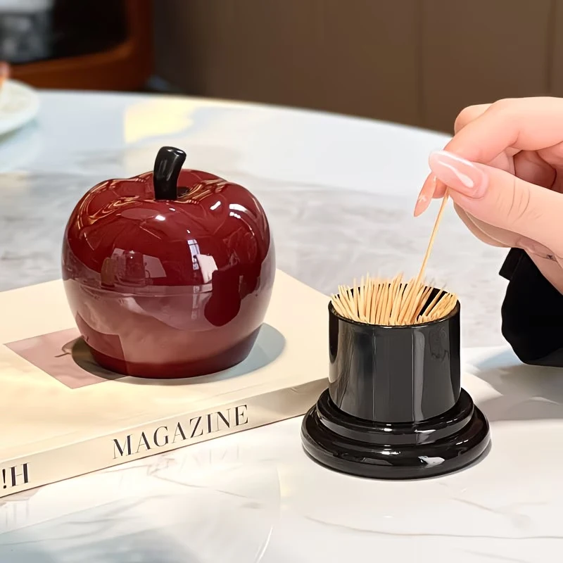 New Toothpick Holder Apple Shape With Floss Storage Stylish Home Decor For Kitchen Peace Joy Atmosphere Desktop Decoration
New Toothpick Holder Apple Shape With Floss Storage Stylish Home Decor For Kitchen Peace Joy Atmosphere Desktop Decoration