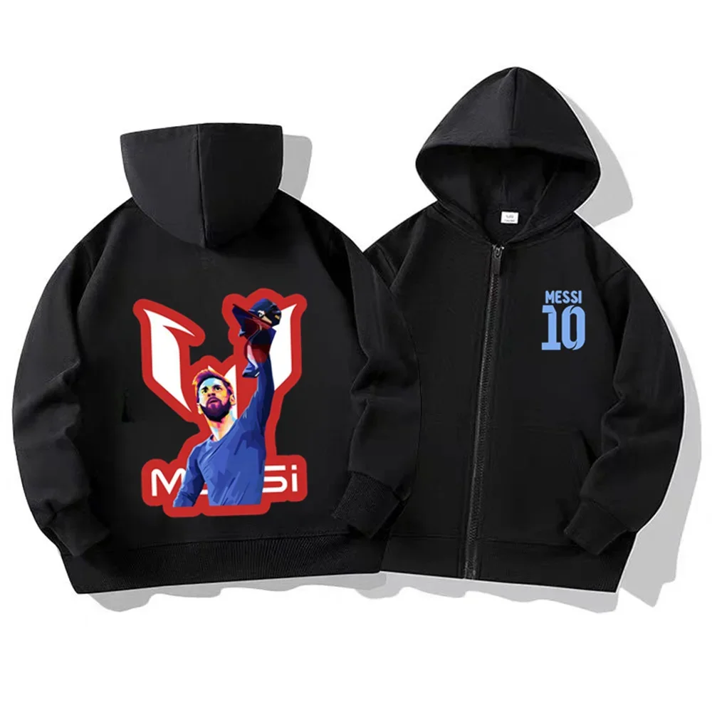 New Hot Sales for Spring and Autumn: Messi Argentine Hoodies, Children's and Boys' Casual Street Shirts, 4-14 Zipper Shirts
New Hot Sales for Spring and Autumn: Messi Argentine Hoodies, Children's and Boys' Casual Street Shirts, 4-14 Zipper Shirts