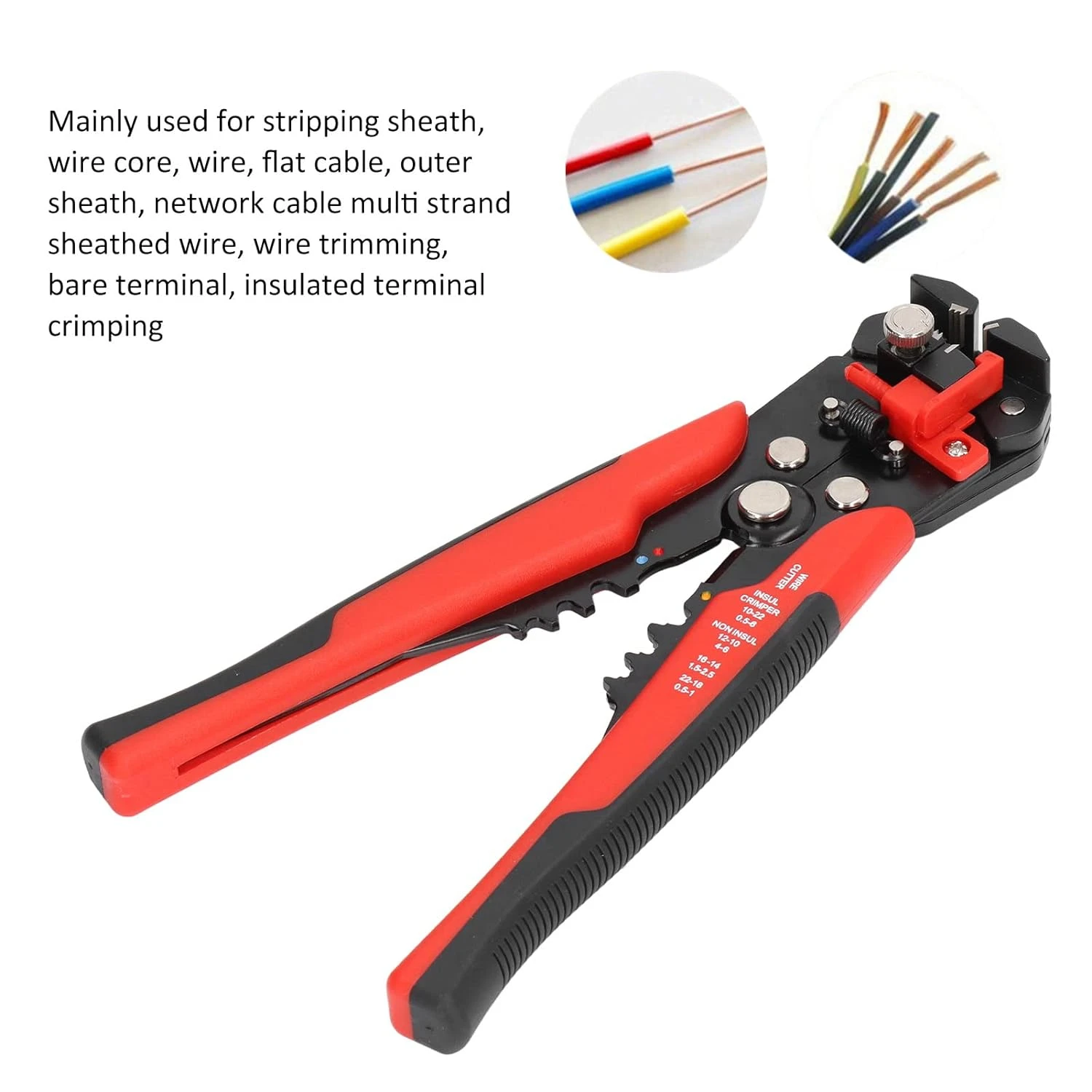 High-Quality Ergonomic Automatic Multifunction Wire Stripper - Excellent 8-Inch Bright Red Design for Industrial Applications in
High-Quality Ergonomic Automatic Multifunction Wire Stripper - Excellent 8-Inch Bright Red Design for Industrial Applications in