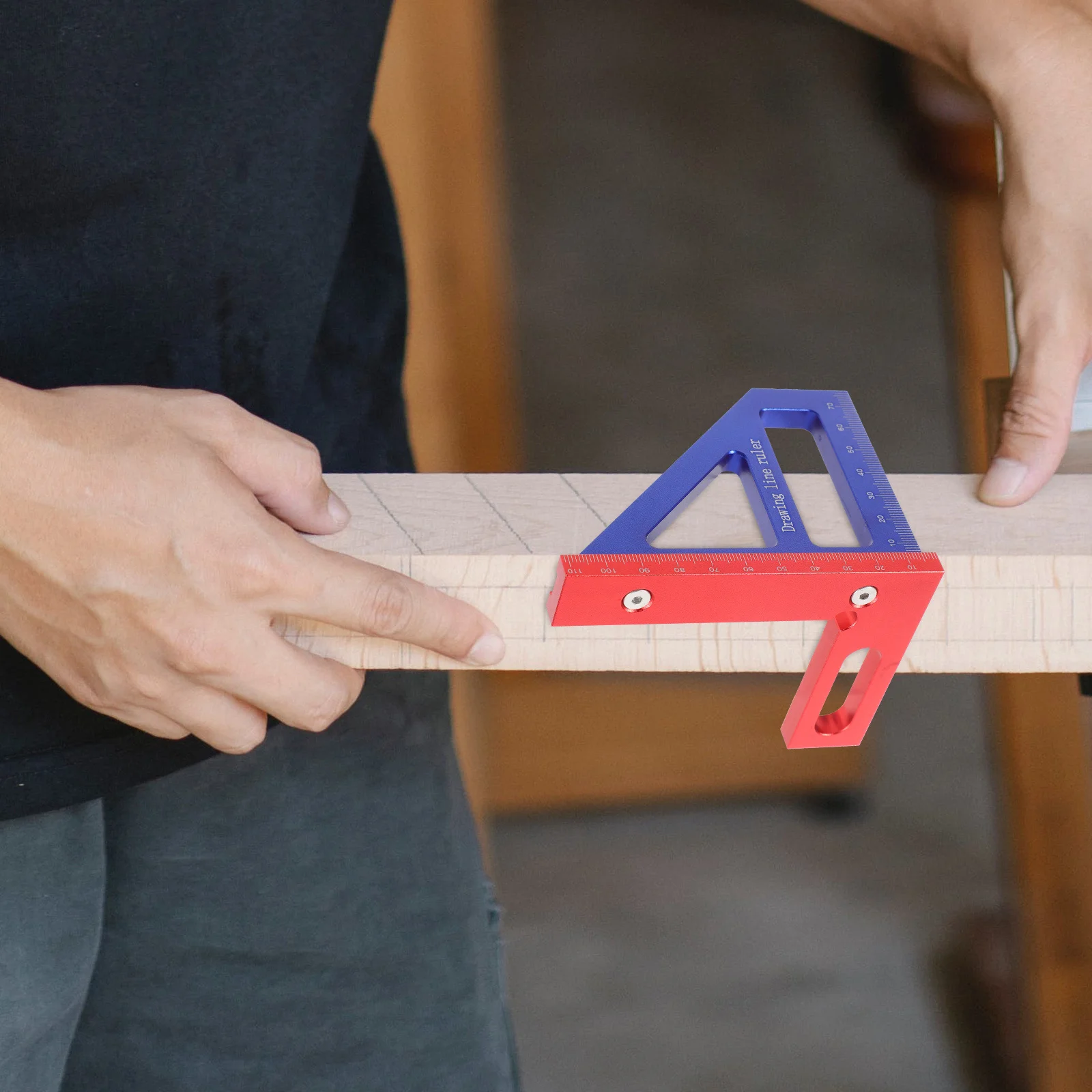 Woodworking Protractor Triangle Ruler 45 90 Degree Scriber Measuring Tool Clear Scale Easy Slide Compact Design
Woodworking Protractor Triangle Ruler 45 90 Degree Scriber Measuring Tool Clear Scale Easy Slide Compact Design