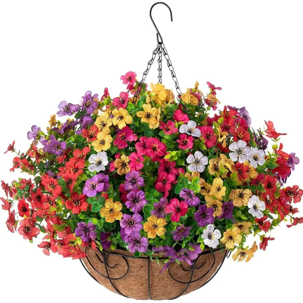Artificial Hanging Plants Basket Summer Outdoor Decoration, Silk UV Resistant Real Colorful Daisy Eucalyptus for Porch Home Pati
Artificial Hanging Plants Basket Summer Outdoor Decoration, Silk UV Resistant Real Colorful Daisy Eucalyptus for Porch Home Pati