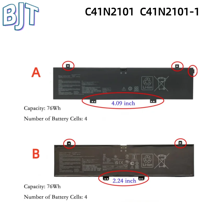15.48V 76Wh 8Cell New C41N2101-1 C41N2101 Laptop Battery for ASUS ROG Zephyrus G14 FX517Z FX517ZC FX517ZE FX517ZM GA402RK
15.48V 76Wh 8Cell New C41N2101-1 C41N2101 Laptop Battery for ASUS ROG Zephyrus G14 FX517Z FX517ZC FX517ZE FX517ZM GA402RK