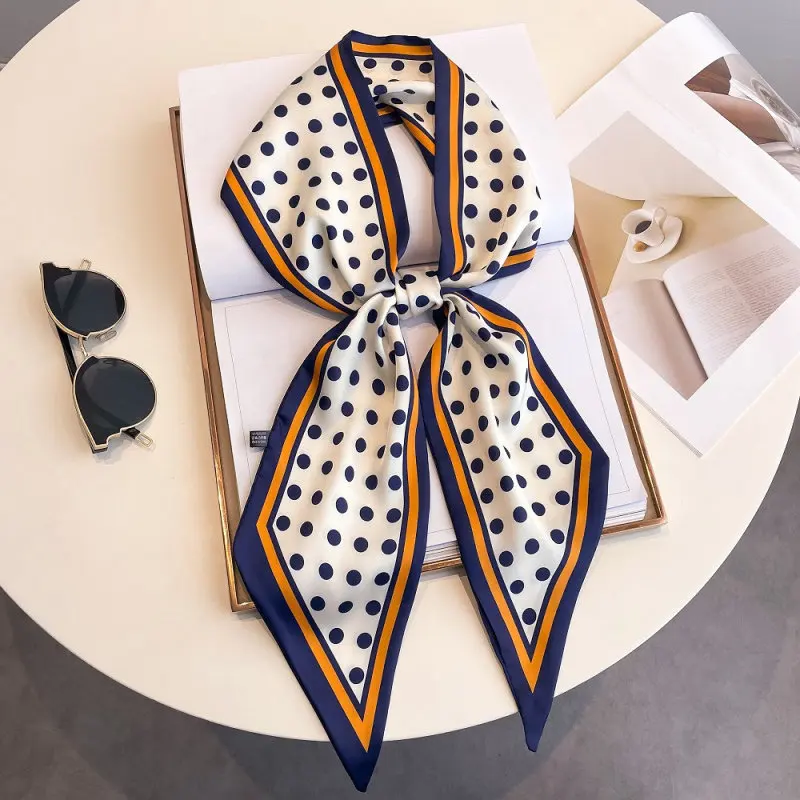 New slim and narrow long scarf for women, double-layer faux silk business scarf, spring and summer hair accessory
New slim and narrow long scarf for women, double-layer faux silk business scarf, spring and summer hair accessory