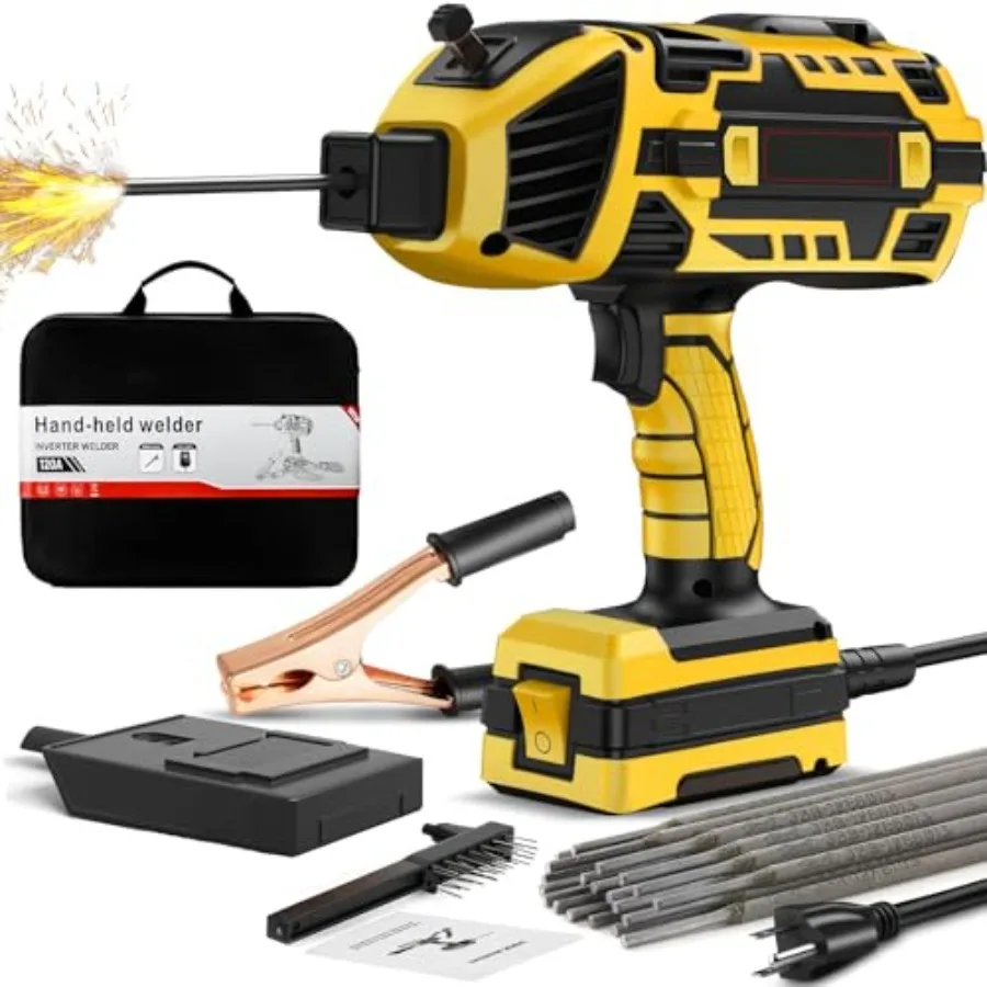 Portable Welding hine, 20-120A Upgraded 110V Handheld ARC Welding hine with IGBT Inverter 6 Variable Current Adjustment, Weldin
Portable Welding hine, 20-120A Upgraded 110V Handheld ARC Welding hine with IGBT Inverter 6 Variable Current Adjustment, Weldin