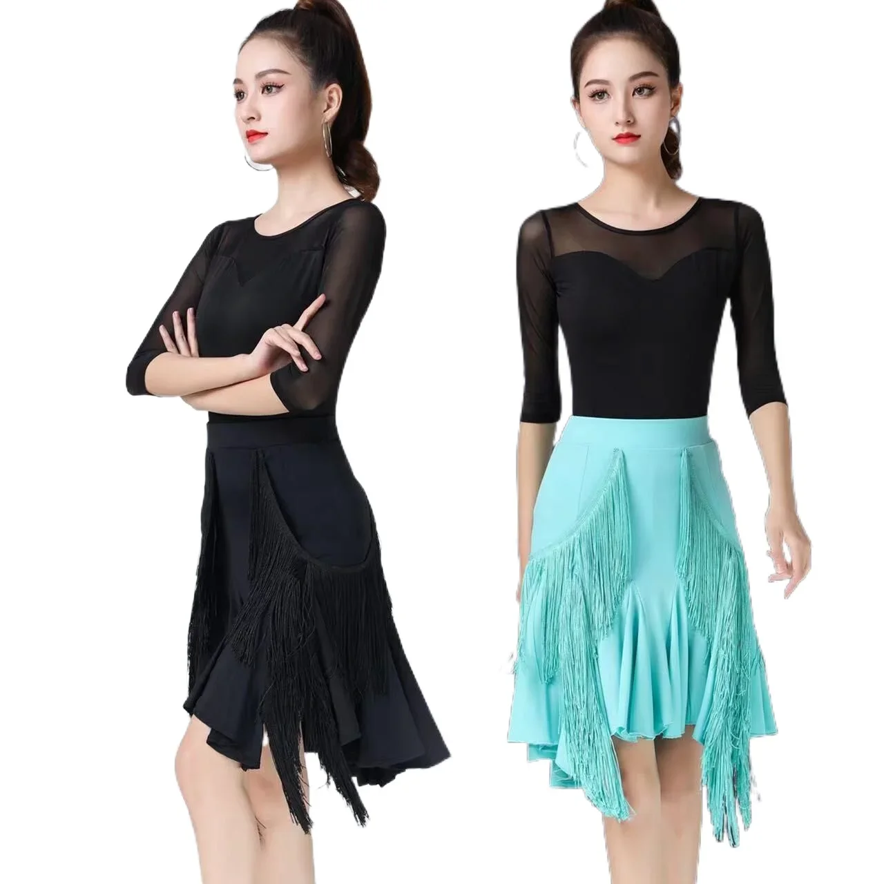 New Women Outfit Latin dance female adult long tassel dance training clothes big fishtail skirt bottom dress performance
New Women Outfit Latin dance female adult long tassel dance training clothes big fishtail skirt bottom dress performance