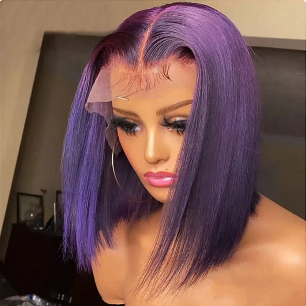 Purple Bob 13x4 Lace Front Wigs 180% Density Human Hair Wigs 100% Human Hair Quality Human Hair Wigs Cosplay Glueless Human Hair
Purple Bob 13x4 Lace Front Wigs 180% Density Human Hair Wigs 100% Human Hair Quality Human Hair Wigs Cosplay Glueless Human Hair