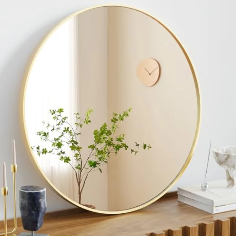 Gold Round Wall Mirror 30 Inch Bathroom Mirrors for Over Sink Wall Decor for Bathroom Entryway Bedroom Vanity
Gold Round Wall Mirror 30 Inch Bathroom Mirrors for Over Sink Wall Decor for Bathroom Entryway Bedroom Vanity