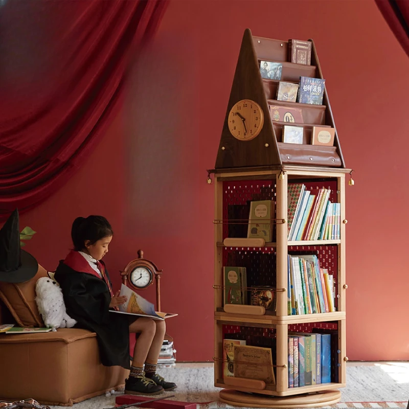 Magic Hat Rotating Bookshelf Handmade Cabinet Corner Living Room Storage Cabinet Solid Wood Children's Reading Picture
Magic Hat Rotating Bookshelf Handmade Cabinet Corner Living Room Storage Cabinet Solid Wood Children's Reading Picture