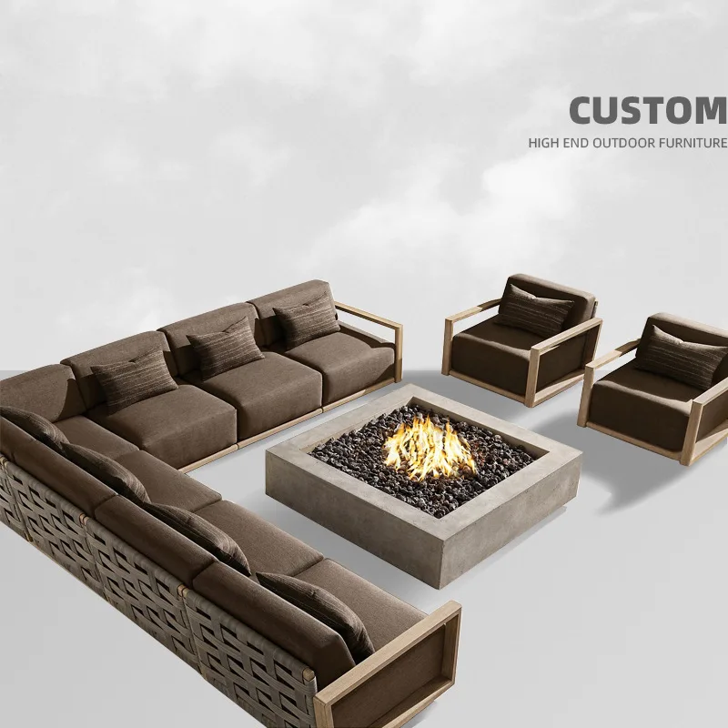 Outdoor Sofa Courtyard Villa Rattan Furniture Hotel Garden Outdoor Outdoor Teak Sofa Combination
Outdoor Sofa Courtyard Villa Rattan Furniture Hotel Garden Outdoor Outdoor Teak Sofa Combination