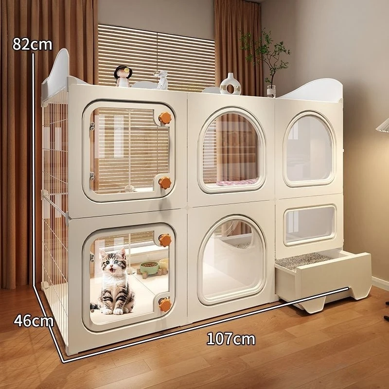*Panoramic cat cage villa toilet integrated nest home indoor house one bedroom, one living room and one bathroom
*Panoramic cat cage villa toilet integrated nest home indoor house one bedroom, one living room and one bathroom
