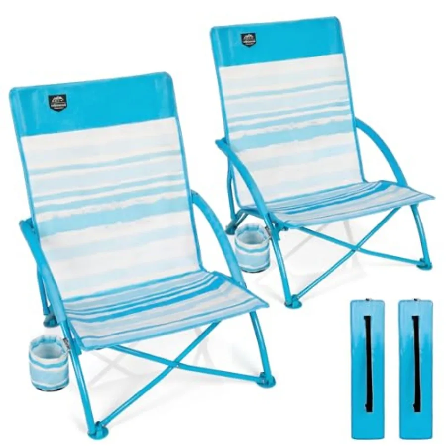 2 Pack Low Beach ChairFolding Recliner Camping Chair for Adults Lightweight Backpacking Low Seat Camping Chairs with Cup Holder
2 Pack Low Beach ChairFolding Recliner Camping Chair for Adults Lightweight Backpacking Low Seat Camping Chairs with Cup Holder