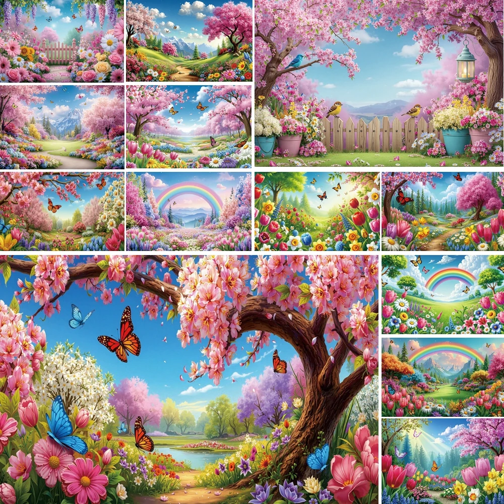 MOON.QG Spring Pink Flower Wallpaper Photo Background Tree Grass Rainbow Backdrop Children Photography Props Photozone Photocall
MOON.QG Spring Pink Flower Wallpaper Photo Background Tree Grass Rainbow Backdrop Children Photography Props Photozone Photocall