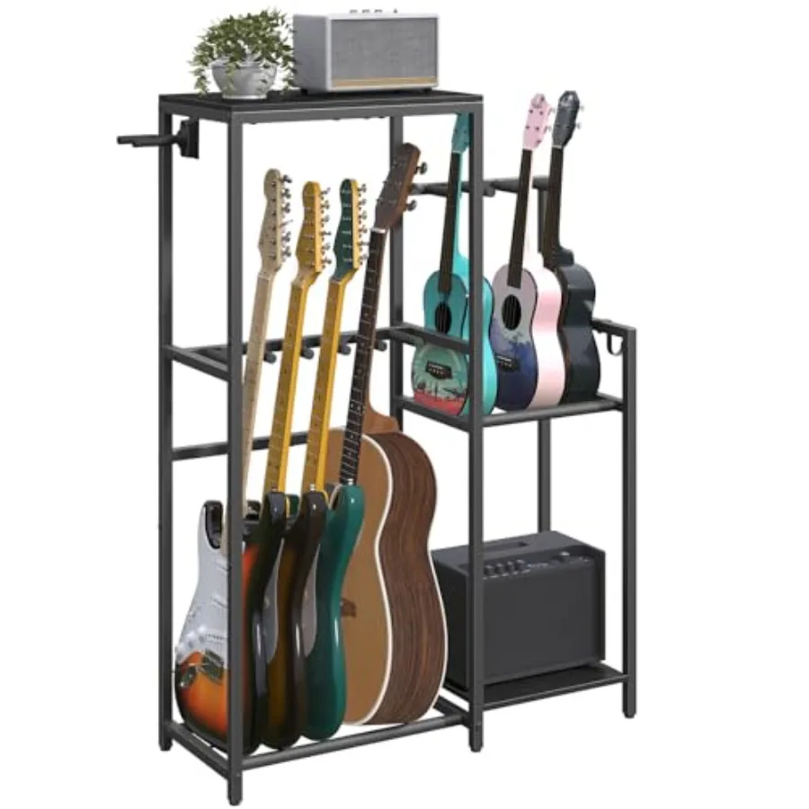 Multi-Guitar Rack for Acoustic Electric Bass Ukulele Banjo 5 Guitars AMP Stand Record Rack Accessory Holder EVA Cover Home Stud
Multi-Guitar Rack for Acoustic Electric Bass Ukulele Banjo 5 Guitars AMP Stand Record Rack Accessory Holder EVA Cover Home Stud