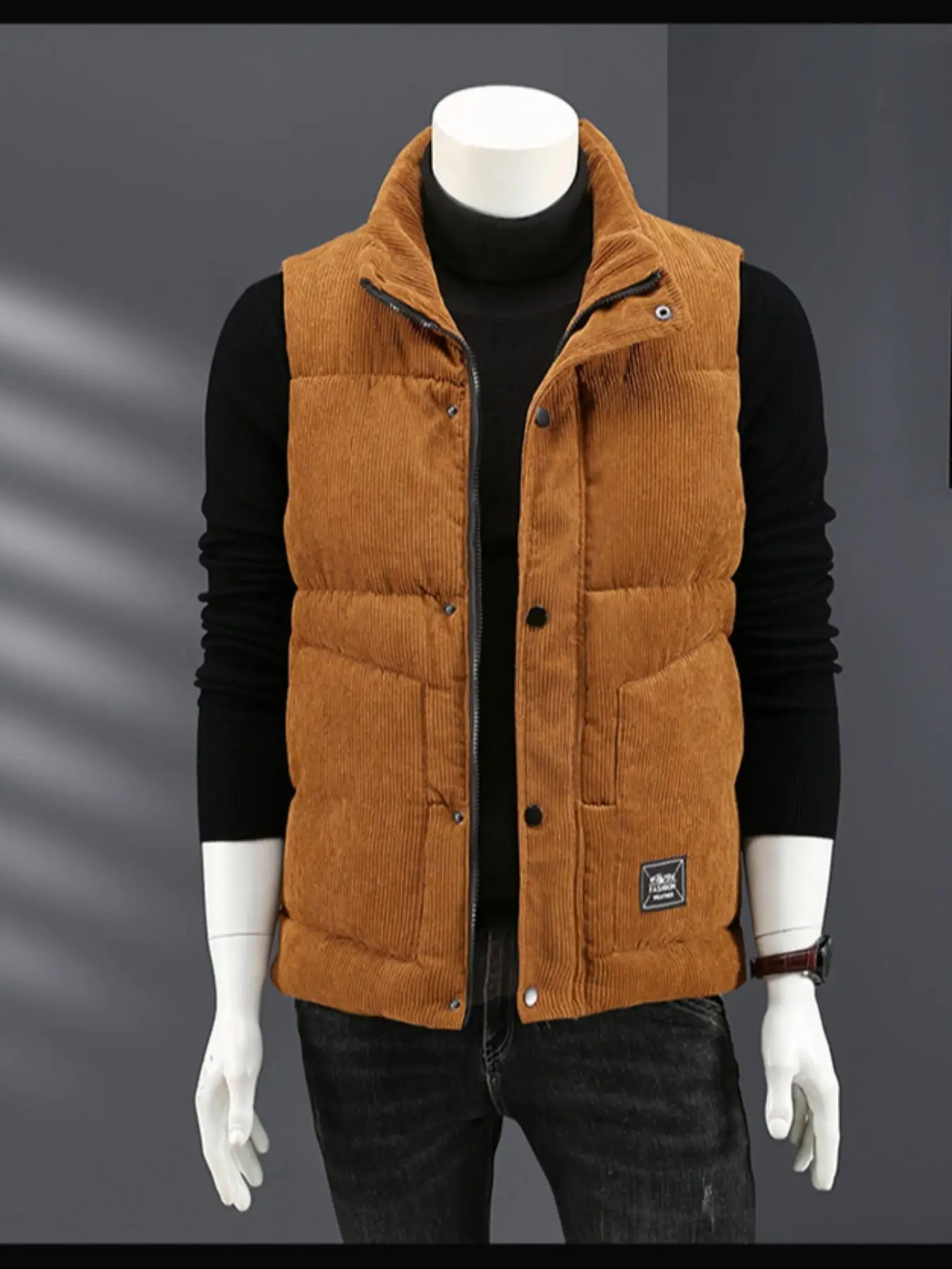 Fall/Winter Warmth Unisex, , Thickened Sleeveless Jacket - 100% Polyester, Non-Stretch Fabric, Thick Men's Warm Vest For Autumn
Fall/Winter Warmth Unisex, , Thickened Sleeveless Jacket - 100% Polyester, Non-Stretch Fabric, Thick Men's Warm Vest For Autumn