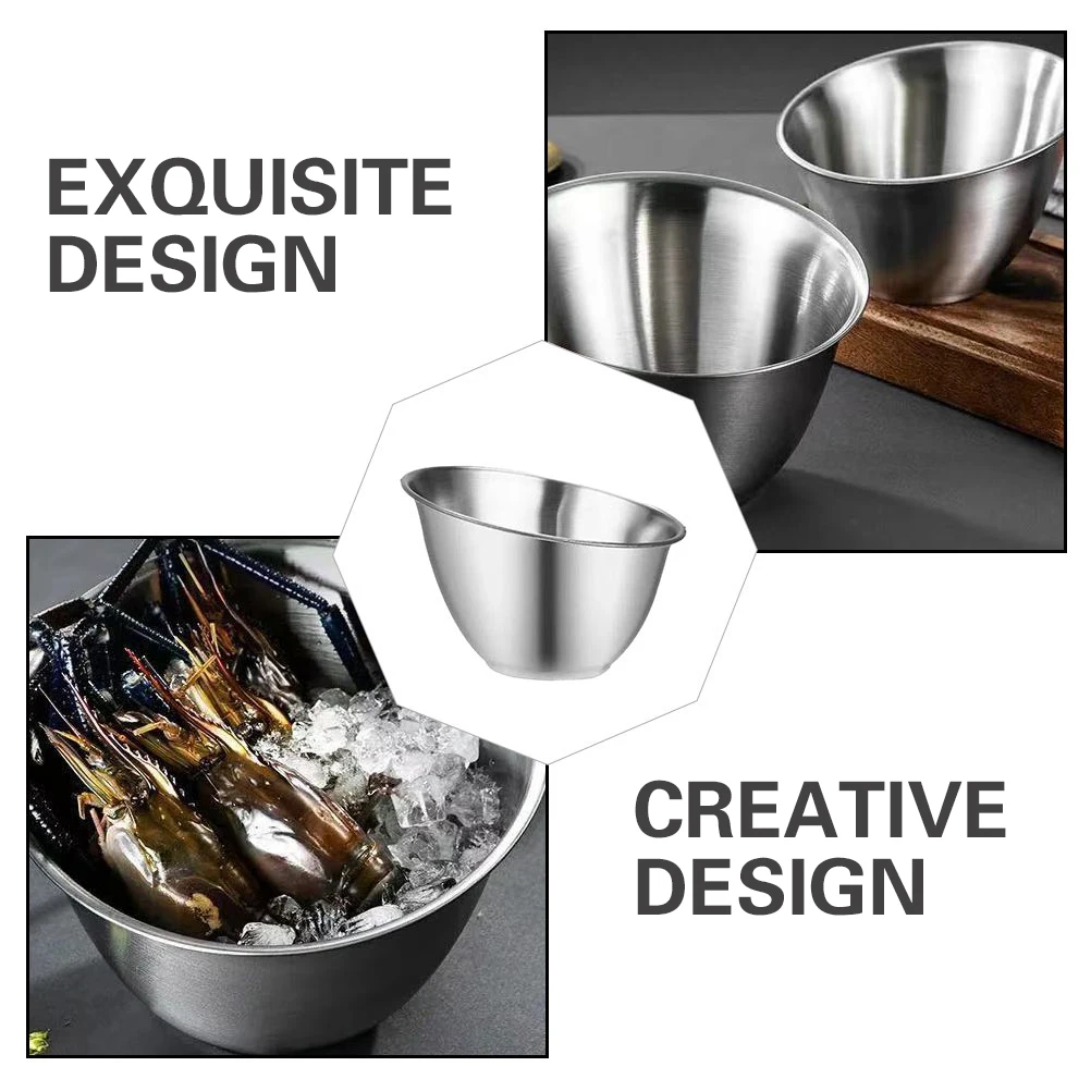 Stainless Steel Seasoning Bowl Salad Container Vegetable Bowl Oblique Mouth Easy Clean Kitchen Storage Solution
Stainless Steel Seasoning Bowl Salad Container Vegetable Bowl Oblique Mouth Easy Clean Kitchen Storage Solution