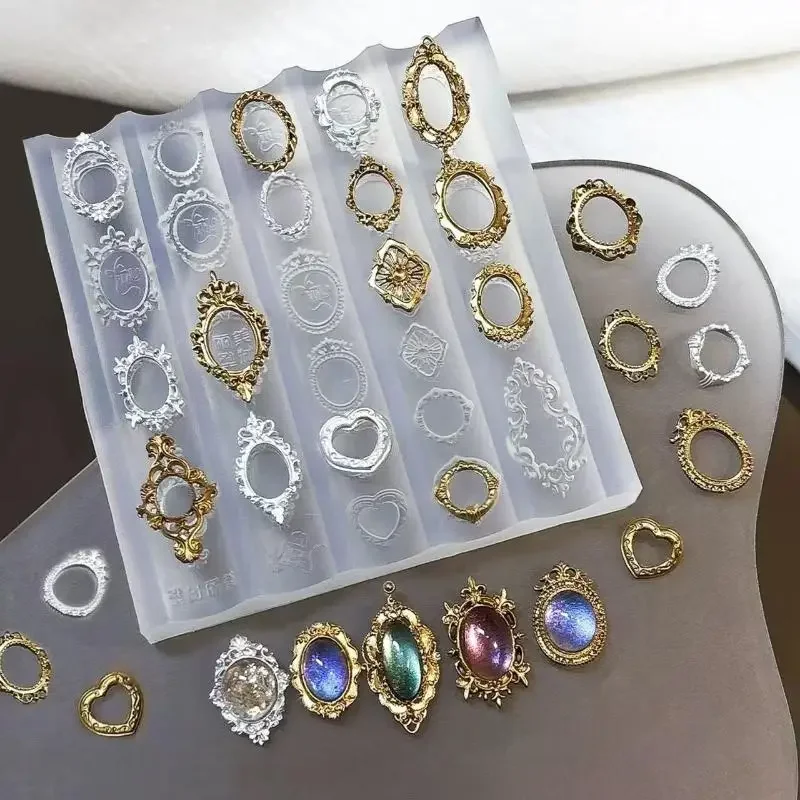 Retro Picture Frame Gem Baroque Shell Carving 3D Relief Manicure Templates Nail Art Transparent Silicone Nail Mold
Retro Picture Frame Gem Baroque Shell Carving 3D Relief Manicure Templates Nail Art Transparent Silicone Nail Mold
