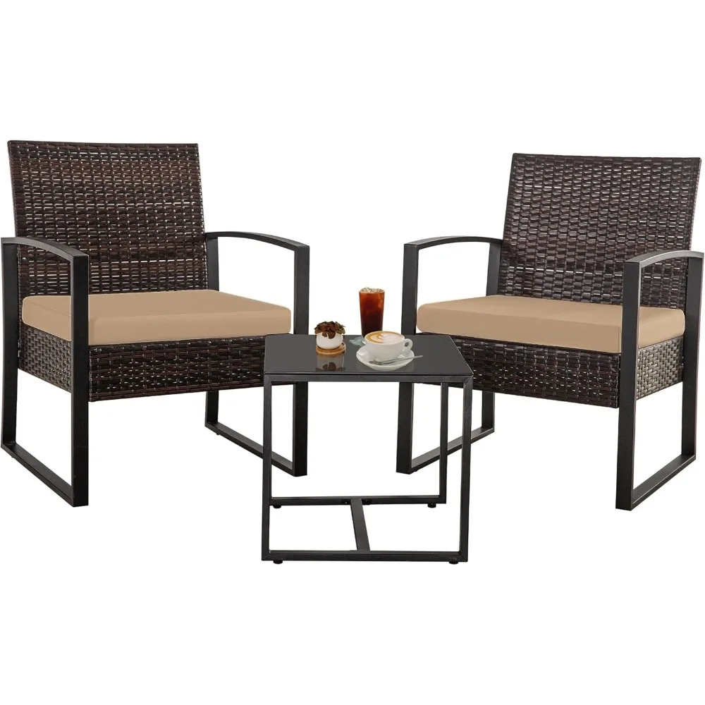 Patio Set 3 Piece Outdoor Wicker Bistro Set Balcony Furniture with Table for Porch Backyard Lawn,Brown
Patio Set 3 Piece Outdoor Wicker Bistro Set Balcony Furniture with Table for Porch Backyard Lawn,Brown