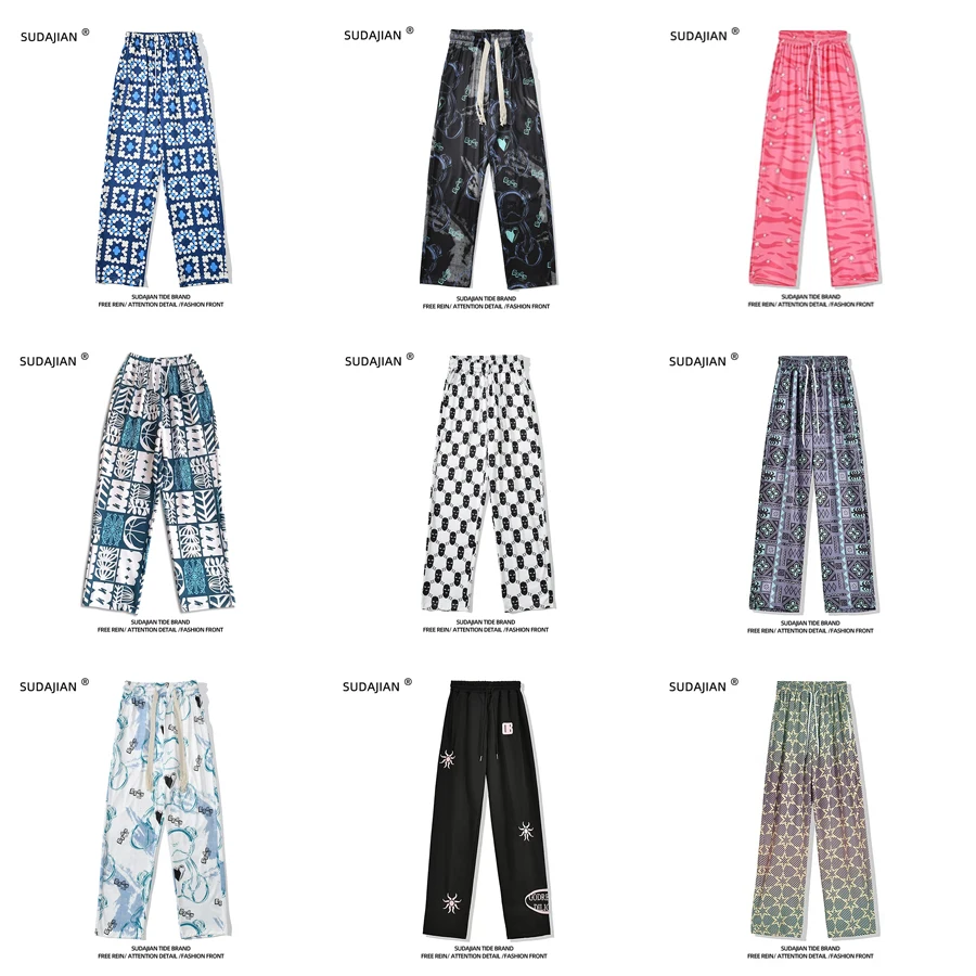 Мужские повседневные брюки для тренировок с принтом, свободного кроя, широкие, в американском стиле, укороченные (длиной 7/8), для подростков, на раннюю осень
Мужские повседневные брюки для тренировок с принтом, свободного кроя, широкие, в американском стиле, укороченные (длиной 7/8), для подростков, на раннюю осень